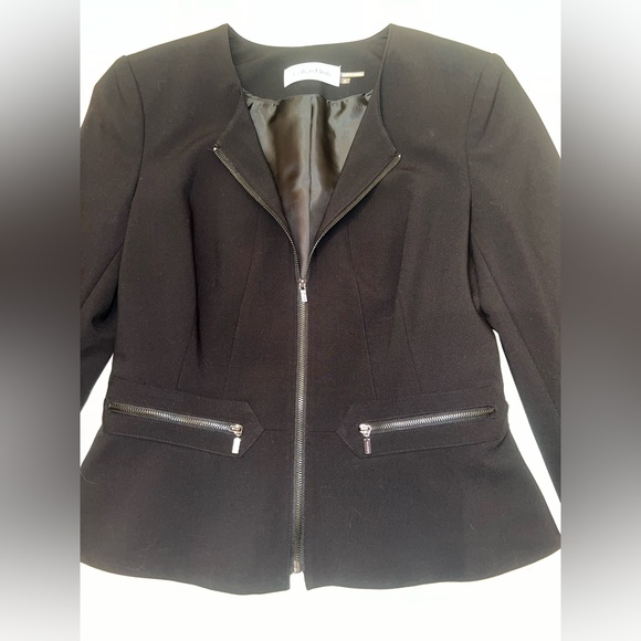 Calvin Klein Jackets & Blazers - Calvin Klein black peplum blazer | Size 4 | EUC